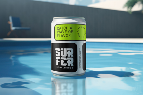 Soda Can Placed in a Pool