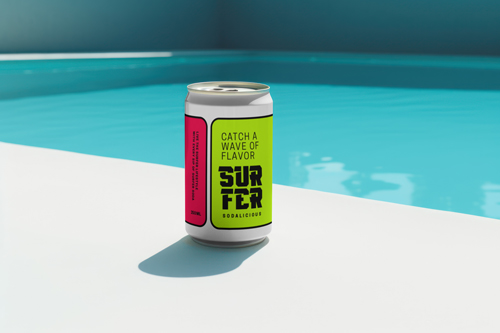 Drink Can Next to a Pool