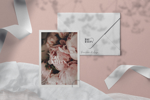 Letter and Envelope Top View