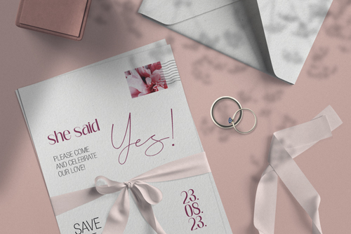 Wedding Invitations Top View