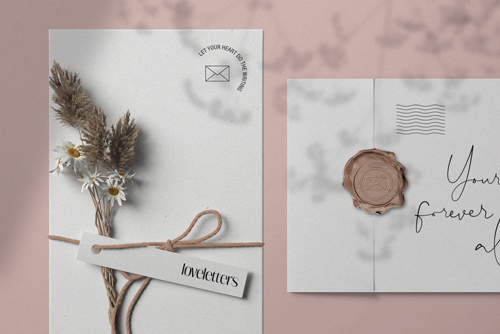 Two Invitations High Angle View