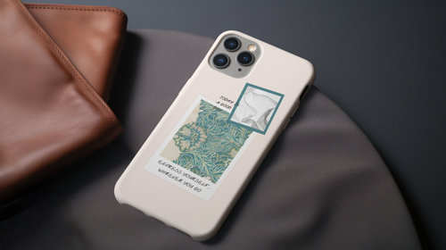 Mobile Phone on Grey Surface