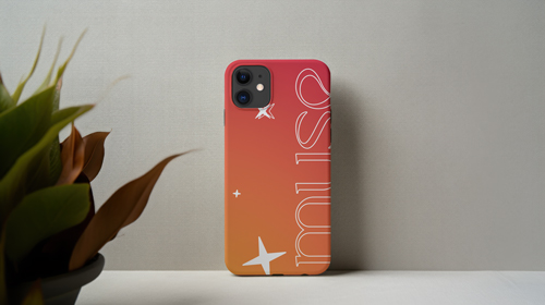 Mobile Phone Placed Against a Wall