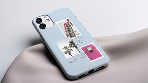 Mobile Phone on Beige Surface