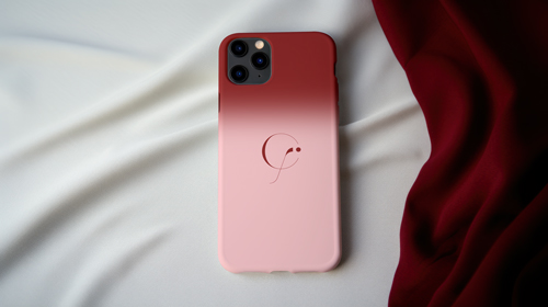 Mobile Phone With Red Fabric