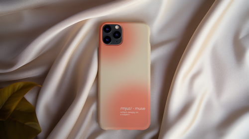 Smartphone in an Orange-Toned Setting