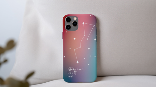 Mobile Phone Against a Pillow