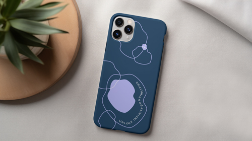 Mobile Phone Next to a Plant