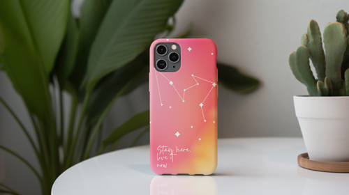 Smartphone Placed on a White Table