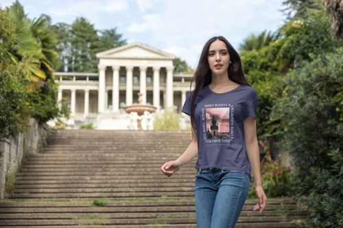 Woman at a Historic Monument