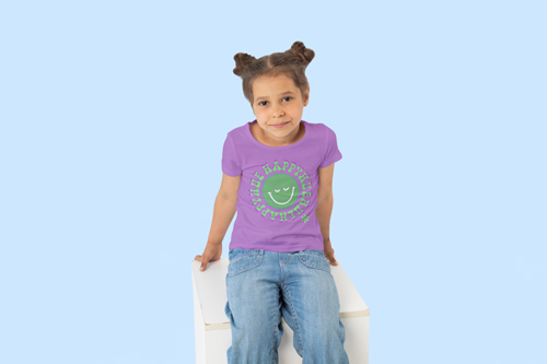 Girl Wearing a Funny T-Shirt