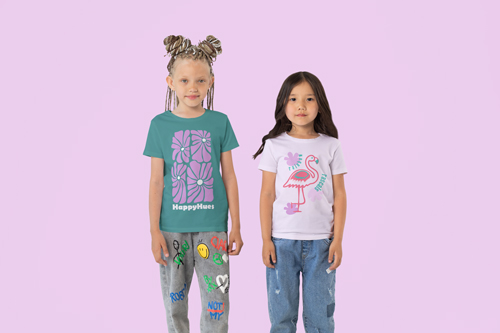 Two Kids Posing in a Studio