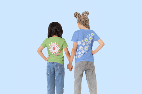 Girls in a Studio Back View