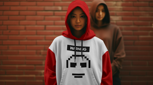 Woman Posing in a Hoodie