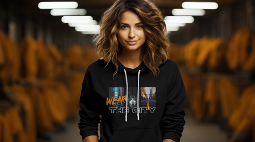 Woman in a Hoodie Front View