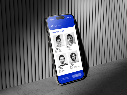 Cell Phone Against a Wall