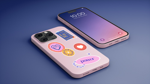 Two Phones, One Placed Upside Down