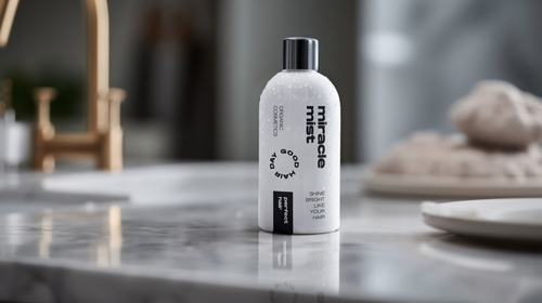 Shampoo Bottle Placed in Foam