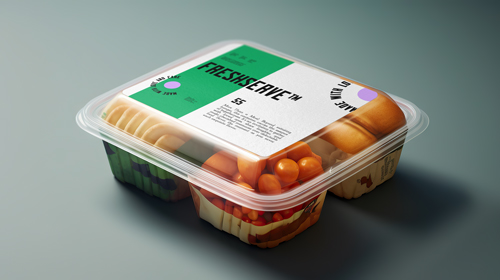 Lebensmittelverpackung Winkelansicht