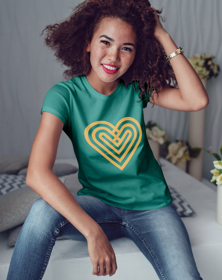 Curly Girl Posing on Camera