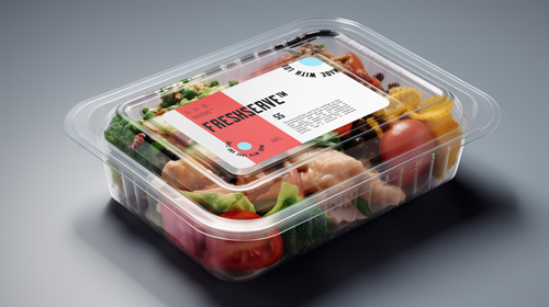 Lebensmittelverpackung Draufsicht