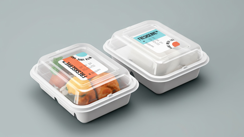 Lebensmittelverpackungen Oberansicht