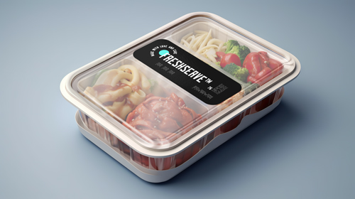 Lebensmittelcontainer Rechtwinklige Ansicht