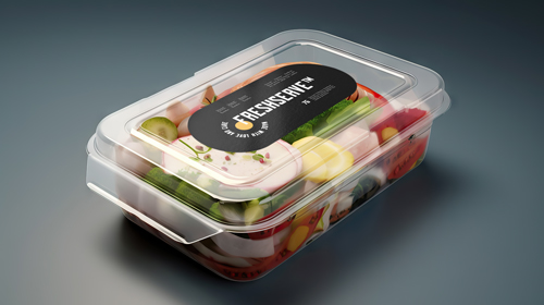 Lebensmittelverpackung Rechtswinkelansicht