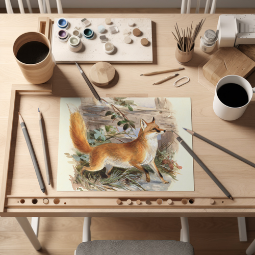 Painter's Desk Top View