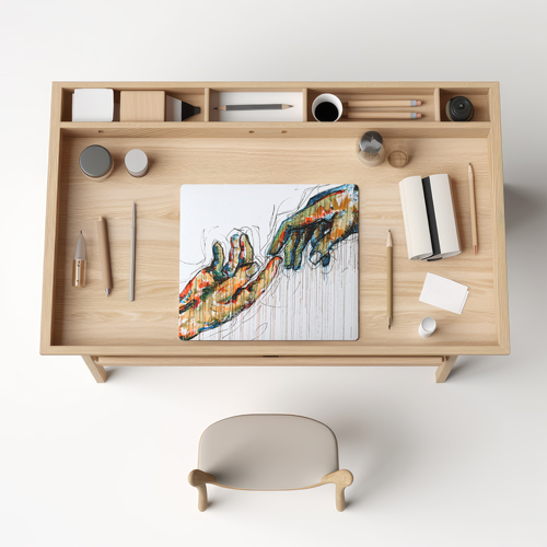 Artists's Desk High Angle View