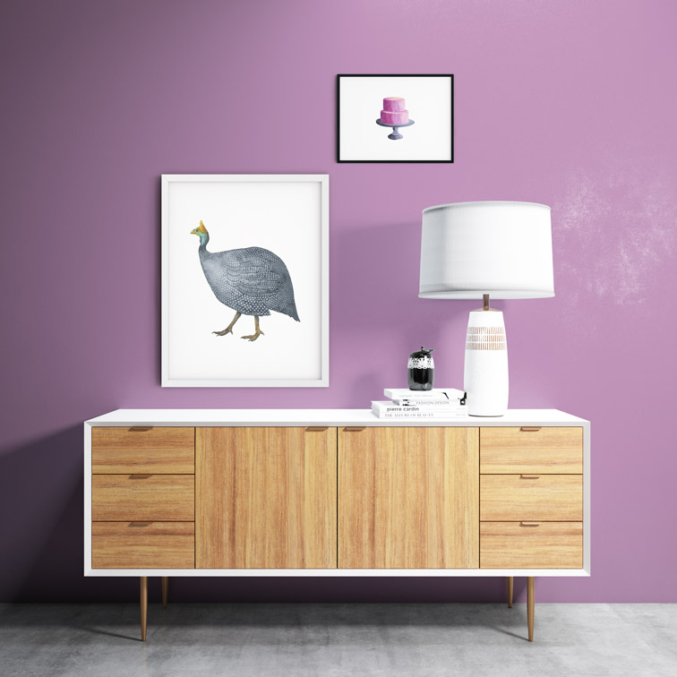 Deux cadres et un fond colorable