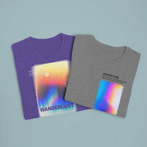 Two Folded T-Shirts Top View