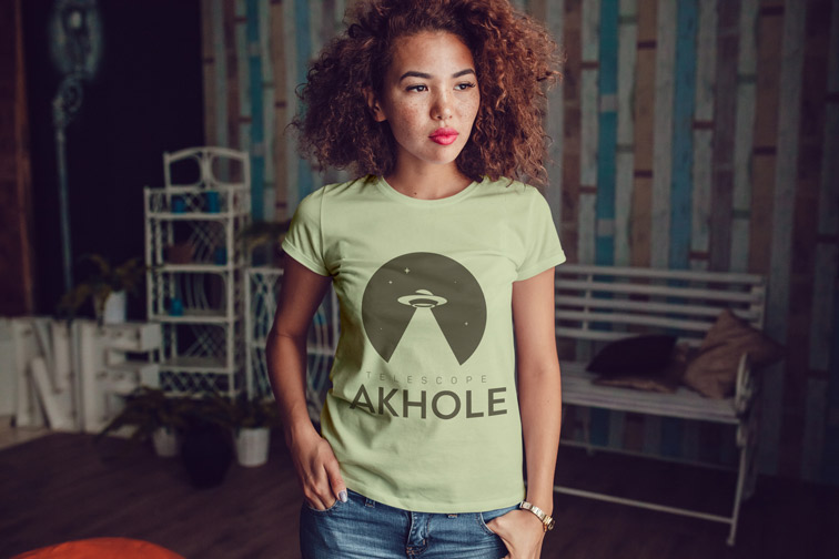 Girl Standing and Looking Aside