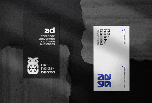 Две визитные карточки в минималистской обстановке