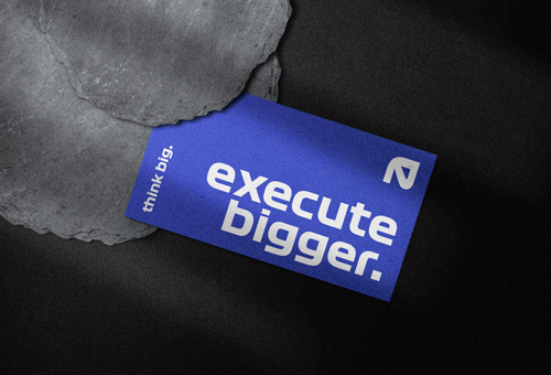 Минималистическая визитная карточка, вид сверху