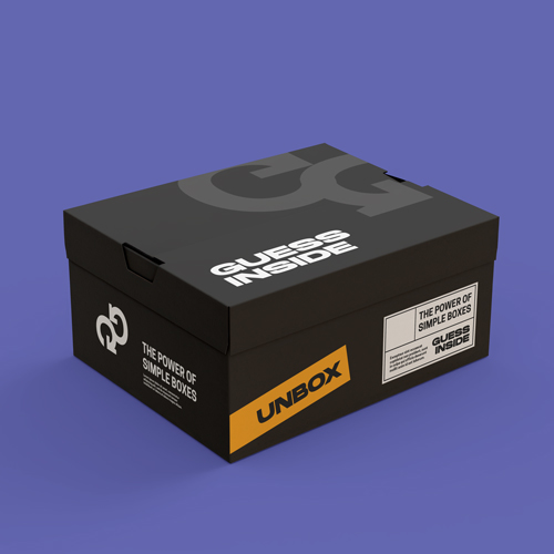 Closed Cardboard Box Angle View