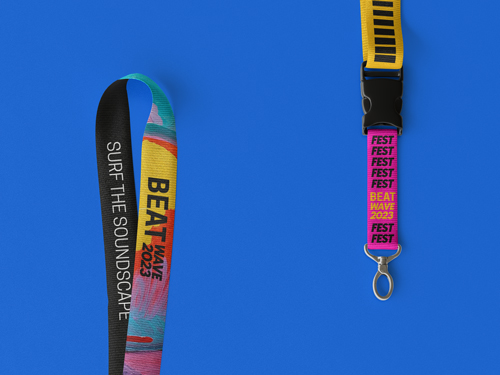 Two Lanyards, Both Half View