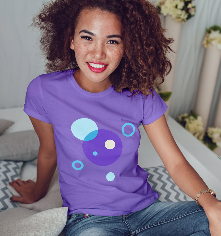 Curly Girl Smiling at Camera