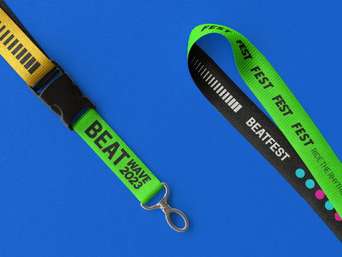 Festival Lanyards High Angle View