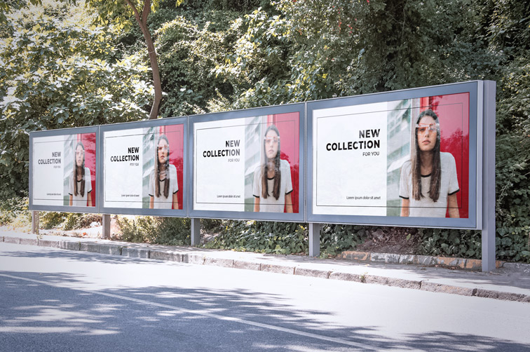 Alongside Billboards on a Highway