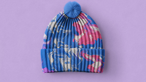 Vista superior de un gorro