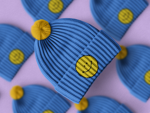 Gorro con un fondo borroso