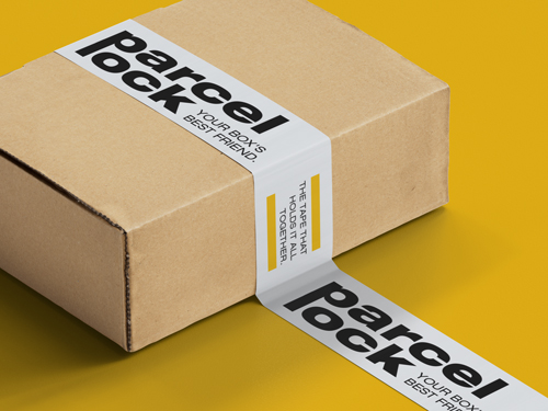 Boîte en carton vue en angle