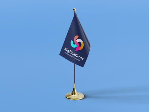 Single Table Flag Front View