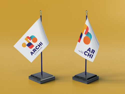 Mini Table Flags Front View