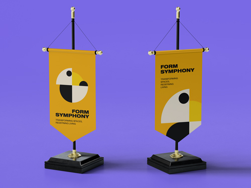 Mini Flags on a Wooden Stands