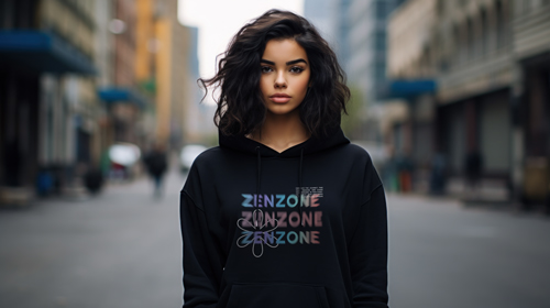 Woman Wearing a Trendy Hoodie