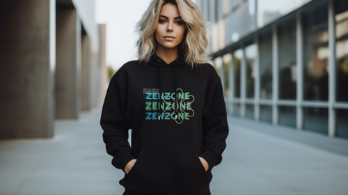 Woman in Hoodie Portrait View