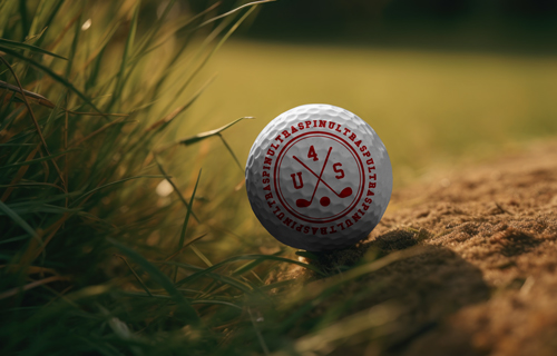 Golf Ball Closeup View