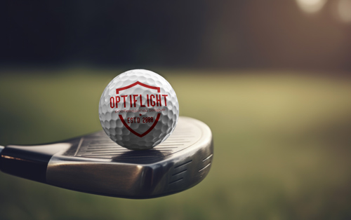 Golf Ball Placed on a Club